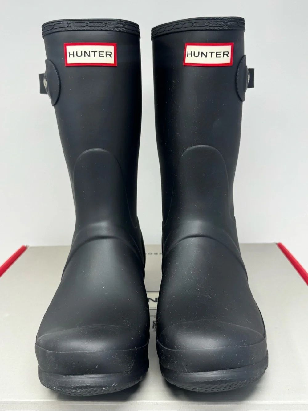 HUNTER | NEW Original Short Black Mid-Calf Waterproof Rain Boots Women’s Size 8 - Picture 2 of 13